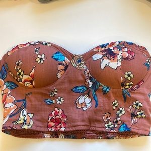 Adorable strapless corset crop top